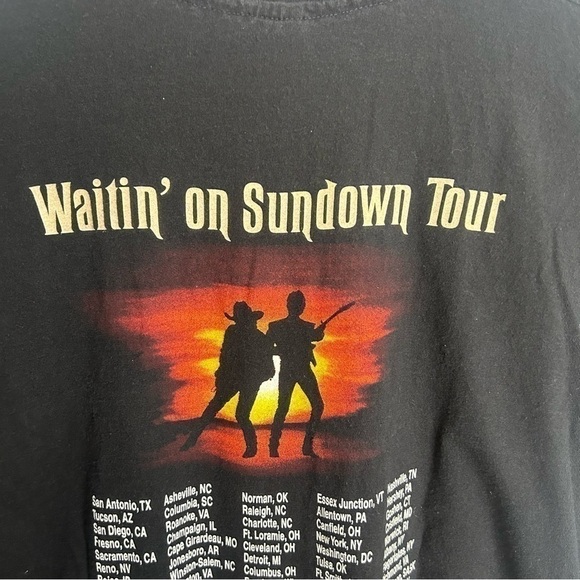 Vintage 1994 Brroks and Dunn Waitin on Sundown Tour Single Stitch T-shirt - Picture 7 of 9
